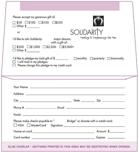 Donation Envelope Template Word Collection