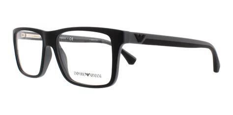 EMPORIO ARMANI Eyeglasses EA3034 5229 Black Rubber Grey 55MM - Walmart.com