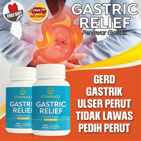 UBAT GASTRIK RELIEF ( 30 CAPSULE ) PENAWAR GASTRIK / gastrolac, gastric ...