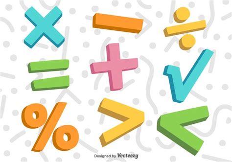 Vector 3D Colorful Math Symbols 113753 Vector Art at Vecteezy