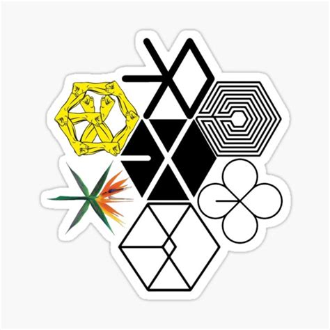 "EXO Logos" Sticker for Sale by KaizeW167 | Redbubble