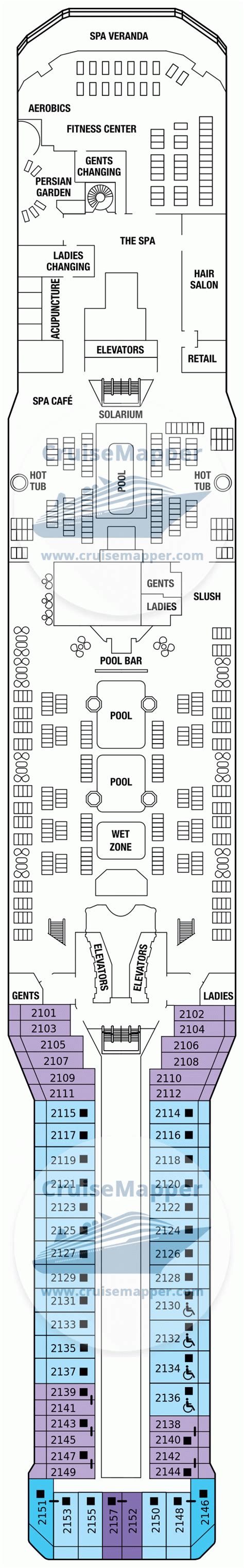 Celebrity Equinox deck 12 plan | CruiseMapper