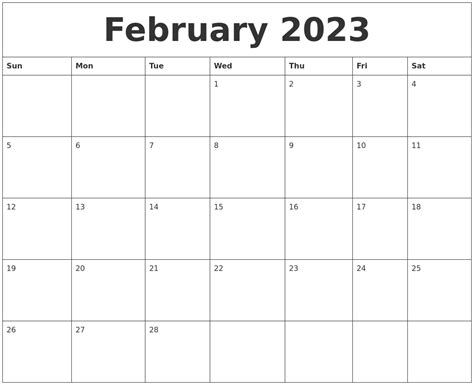 February 2023 Free Calendars To Print