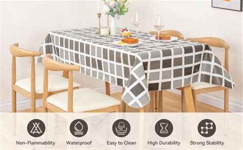 Amazon.com: FIFTY-FEET 70 * 52 Inch Rectangle Tablecloth, Vinyl ...