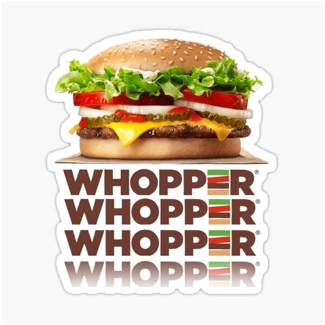 "burger king whopper whopper whopper whopper whopper" Sticker for Sale ...