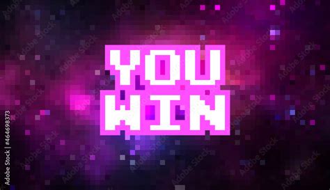 Pixel art space background with message You Win vector de Stock | Adobe ...