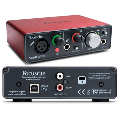 Focusrite Scarlett Solo - azucarillosdecolores.com