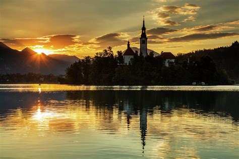 Sunrise at Lake Bled Photograph by Ian Middleton - Fine Art America