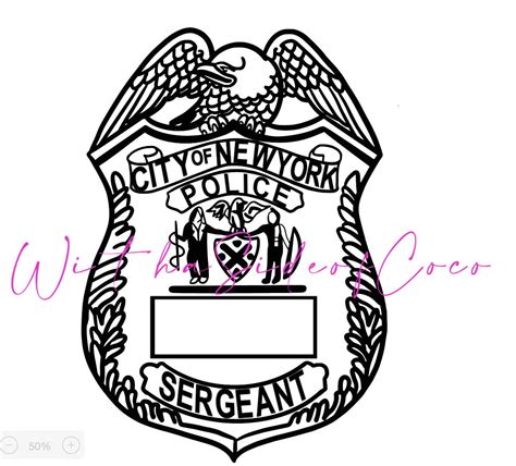 NYPD Sergeant Shield SVG, NYPD Sergeant Badge - Etsy UK