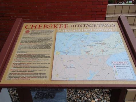 Cherokee Heritage Trails Historical Marker