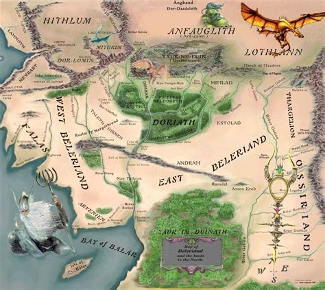 Tolkien, Middle earth, Middle earth map