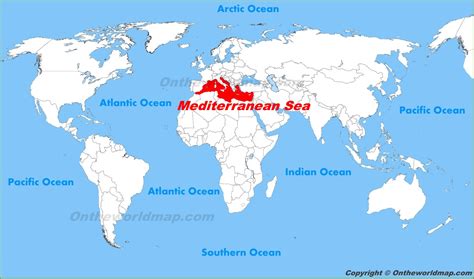 Mediterranean On World Map - Map Of Europe