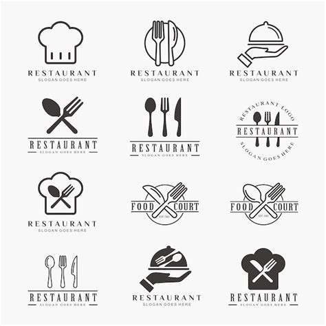 Premium Vector | Set of restaurant, food, cafe logo template