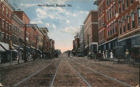 Main Street Bangor, ME Postcard