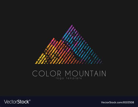 Mountain logo color logo creative logo Royalty Free Vector