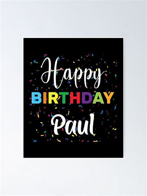 "Happy Birthday Paul Funny Birthday Wishes" Poster for Sale by ...