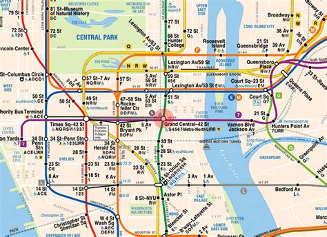 Grand Central-42nd Street station map - New York subway