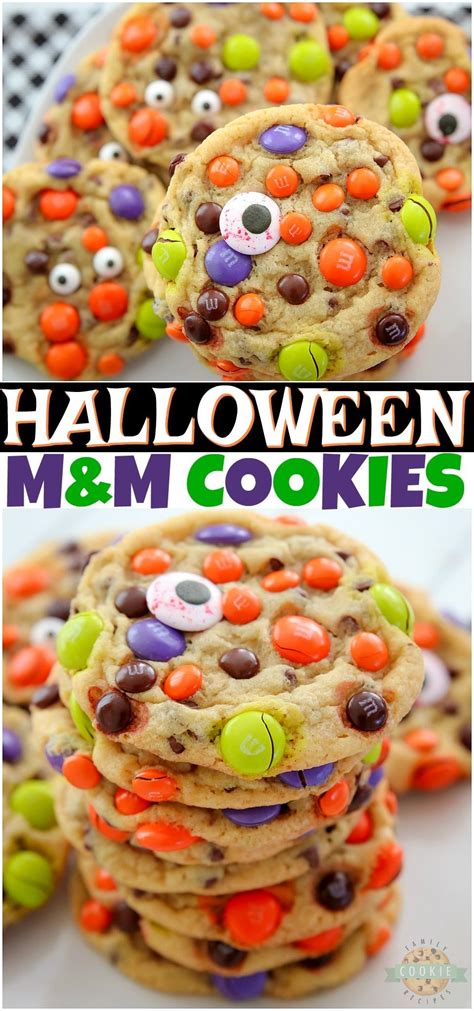 M&M HALLOWEEN COOKIES | Recipe | Easy halloween cookies recipes, Sugar ...