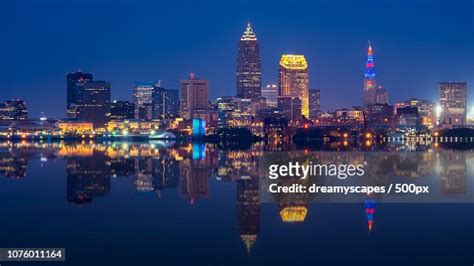 Cleveland Skyline At Night High-Res Stock Photo - Getty Images