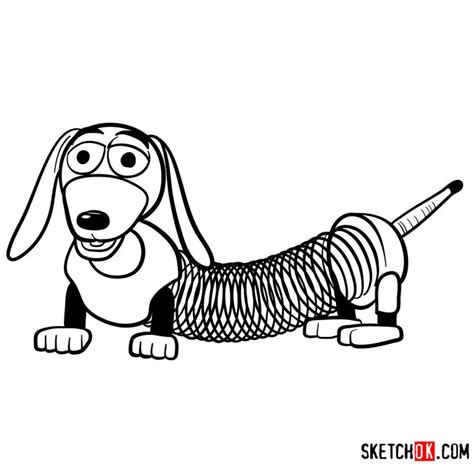 How to draw Slinky Dog | Toy Story | Toy story tattoo, Toy story slinky ...