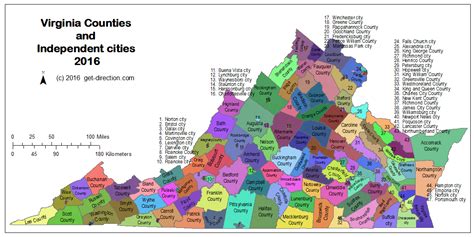 Printable Virginia County Map