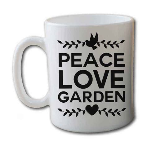 Peace Love Garden Coffee Mug | Gift For Gardeners