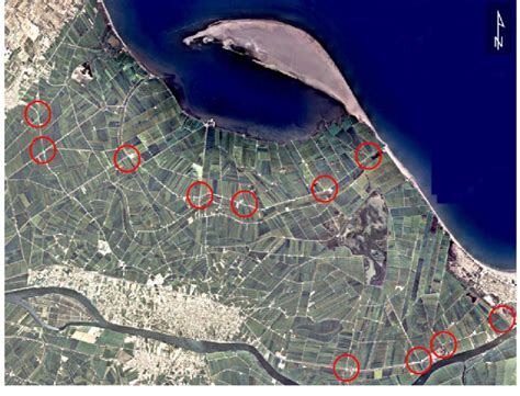 Potential floodgate locations (points connecting isolated areas) in the ...