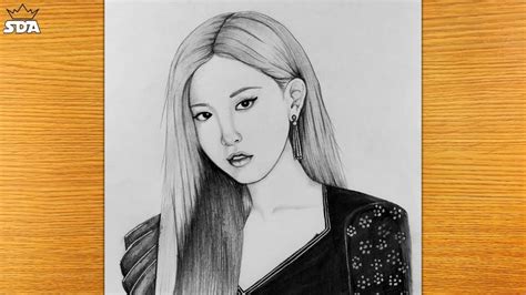 Descubrir 30+ imagen drawing blackpink rose - Viaterra.mx