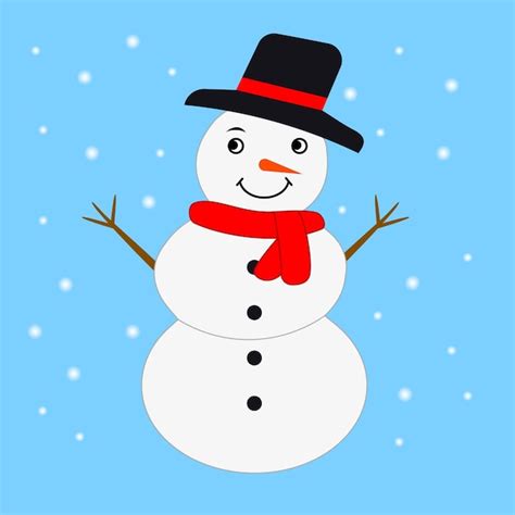 Premium Vector | Christmas snowman illustration