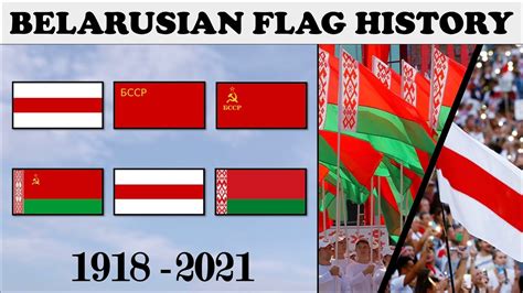 Belarusian Flag History. Every flag of Belarus 1918-2021. - YouTube