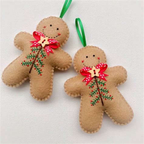 Felt Gingerbread Man Ornament - Christmas Tree | Felt