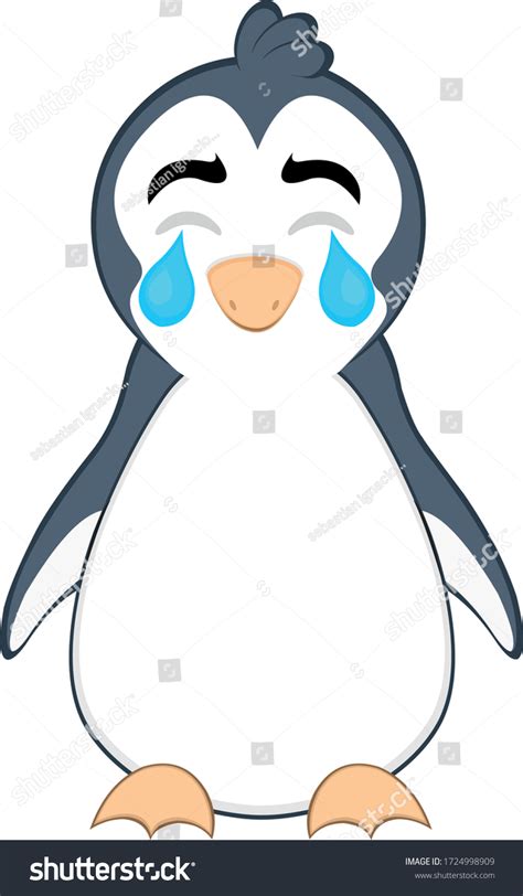 Vector Illustration Cartoon Penguin Crying Stock Vector (Royalty Free ...