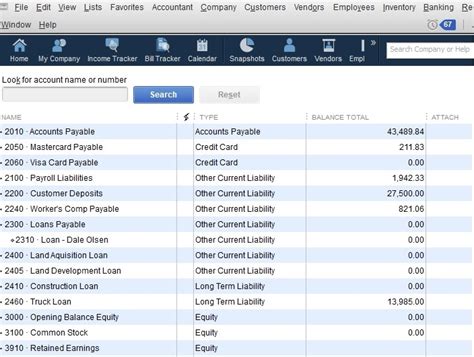 Chart Of Accounts Template Quickbooks | TUTORE.ORG - Master of Documents