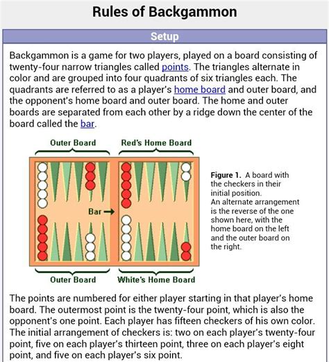 Printable Backgammon Rules - Printable Word Searches