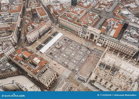 Aerial View of Piazza Del Duomo Editorial Stock Image - Image of ...