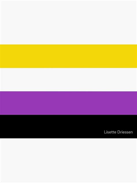 "Non-Binary Flag Colors" Poster for Sale by LisetteDrie | Redbubble