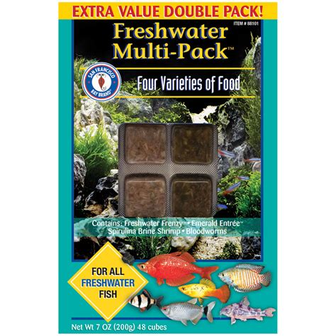 Frozen Freshwater Multi-Pack Fish Food (48 cubes, 7 oz) - San Francisco ...