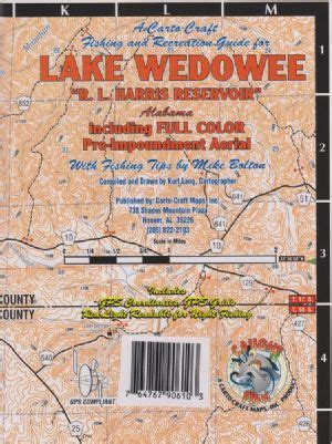 Lake Wedowee (R.L. Harris Resevoir), Alabama Waterproof Map (Carto ...