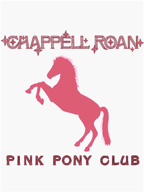 "Pink Pony Club - Chappell Roan" Sticker for Sale by plank2 | Redbubble