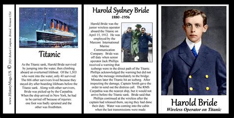 Bride, Harold - at Titanic - HistoryMugs.us