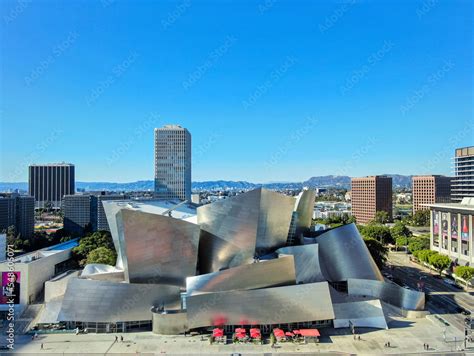 LOS ANGELES, CA, JAN 2020: Aerial Photo of Walt Disney Concert Hall ...