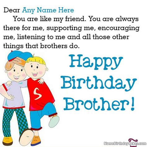 Happy Birthday Wishes For Brother With Name And Photo