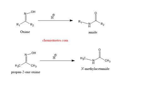 Beckmann Rearrangement: Mechanism and application - Chemistry Notes