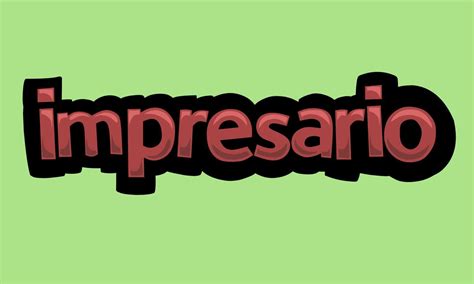 IMPRESARIO writing vector design on a green background 10917109 Vector ...