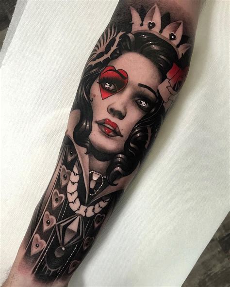 Queen of Hearts Sleeve | Queen of hearts tattoo, Tattoos for guys, Body ...