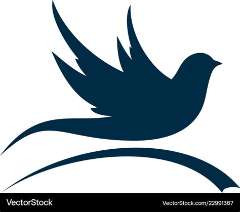 Logo flying bird Royalty Free Vector Image - VectorStock