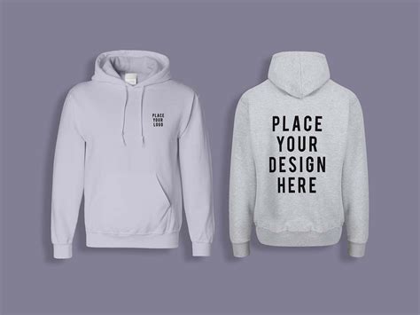 Professional Men's Hoodie Mockup: Front & Back View