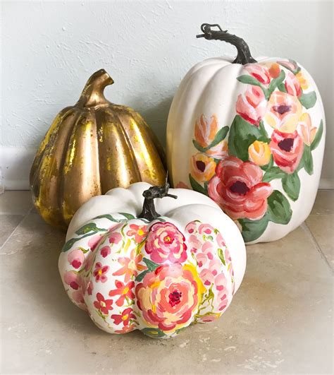 Painting Floral Pumpkins | Painted pumpkins, Pumpkin decorating ...