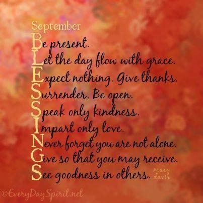 September Blessings