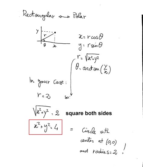 How do you convert r = 2 to rectangular form? | Socratic